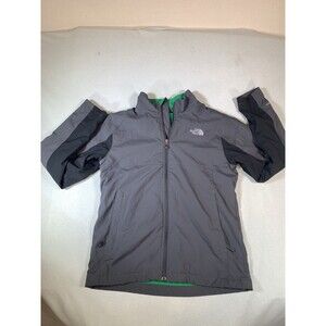 The North Face Jacket Apex Grey Green  TNF Full Zip Youth Large